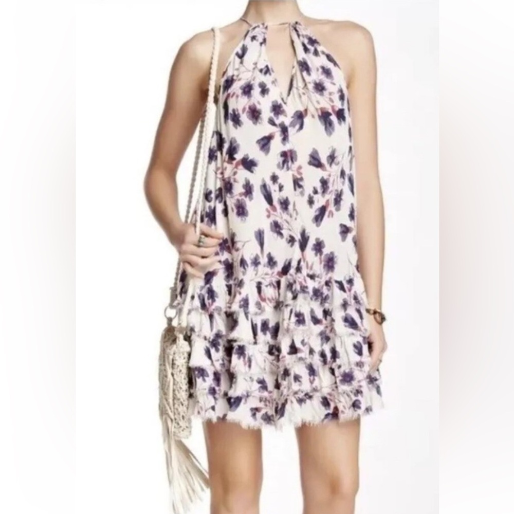 Free People floral  mini slip dress